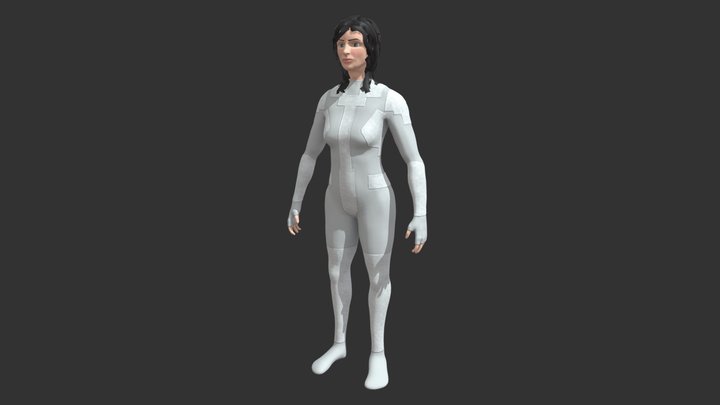 Future Ghost Female 3D Model