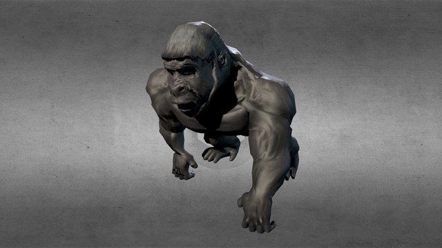 Gorila Caminando 3D Model