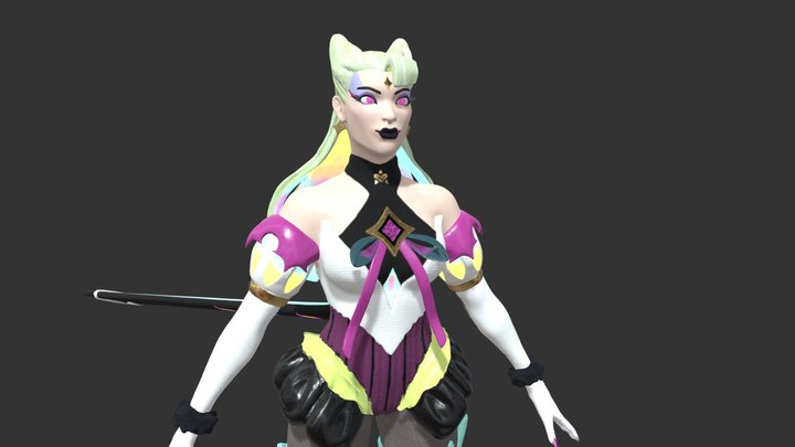 Textured Star Nemesis Evelynn Model (WIP) 3D Model