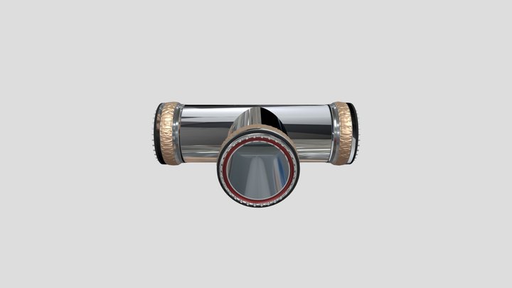 High Poly Sci Fi Pipe T – Modello 3D gratuito STL