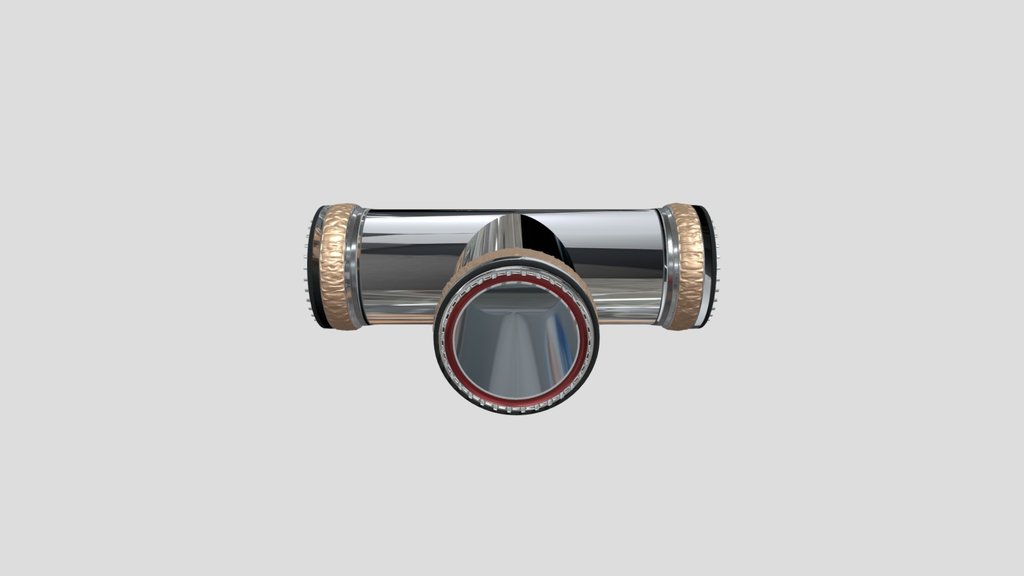 High Poly Sci Fi Pipe T