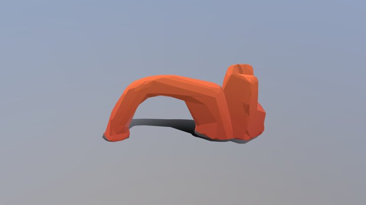 Low-poly Stone Archway 3D Model