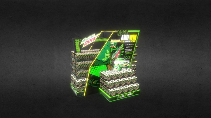 DEW POSM DISPLAY STAND 3D Model