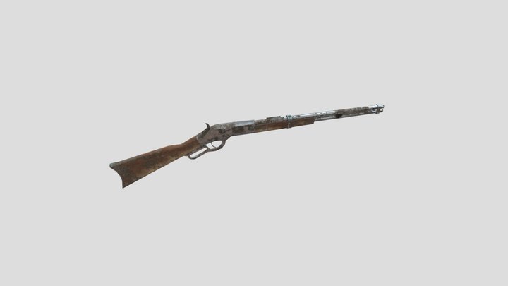 Dirty Old Western Rifle 3D Model