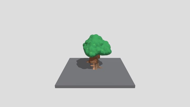 Roblox Treehouse with Baseplate 3D Model