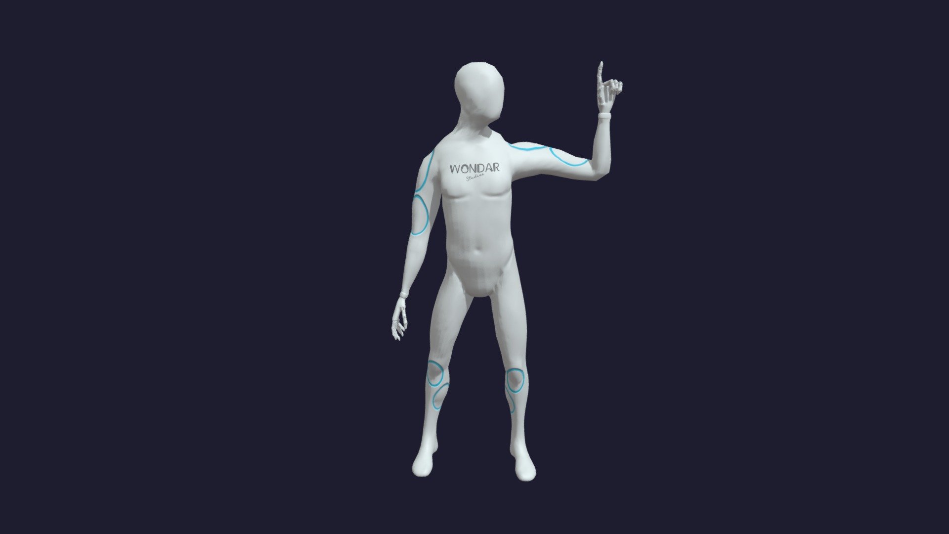 Indicate with left hand — Sketchfab embed 3D viewer