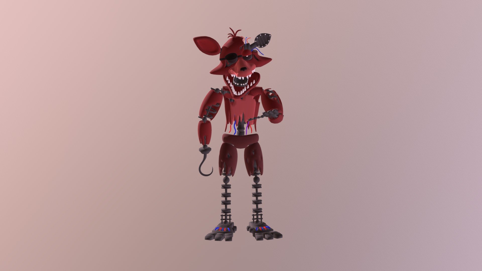 Withered Foxy 1 3d Model By 21 Nicholas E Hindre [de9459b] Sketchfab