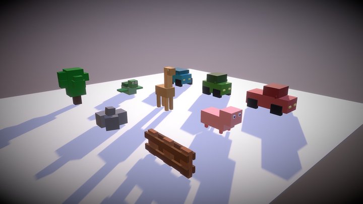 Geometric Shapes - Game Art 3D Model