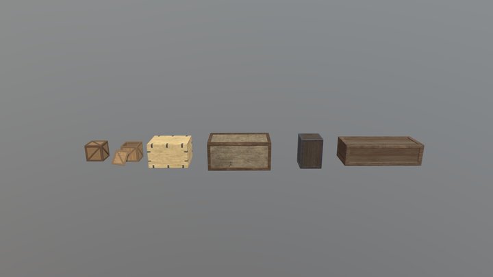 Crates 3D Model