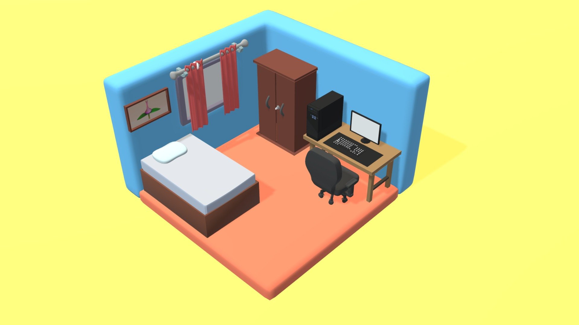 Quarto - 3D model by Eduardo (@eduardobh) [de96c9d] - Sketchfab