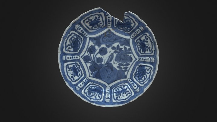 Porcelain plate Jingdezhen, China 1600-1625 – Modelo 3D gratuito STL