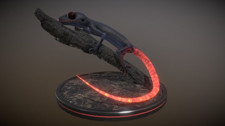 Fire Gecko 3D Model