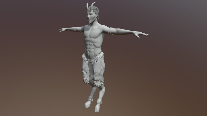 SculptJanuary: Day 12 - Pan Myth 3D Model