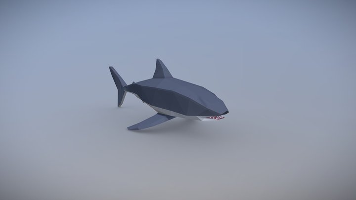 Tiburón low poly 3D Model