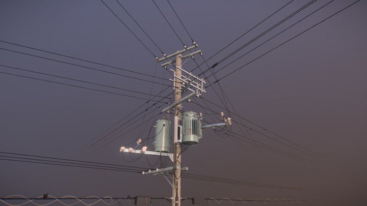 Japanese urban utility pole 3D Model
