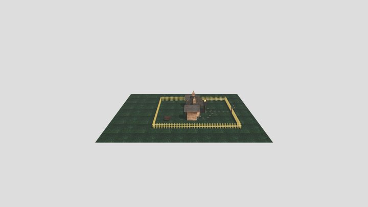 EXTERIOR BLENDER- Cottage house 3D Model