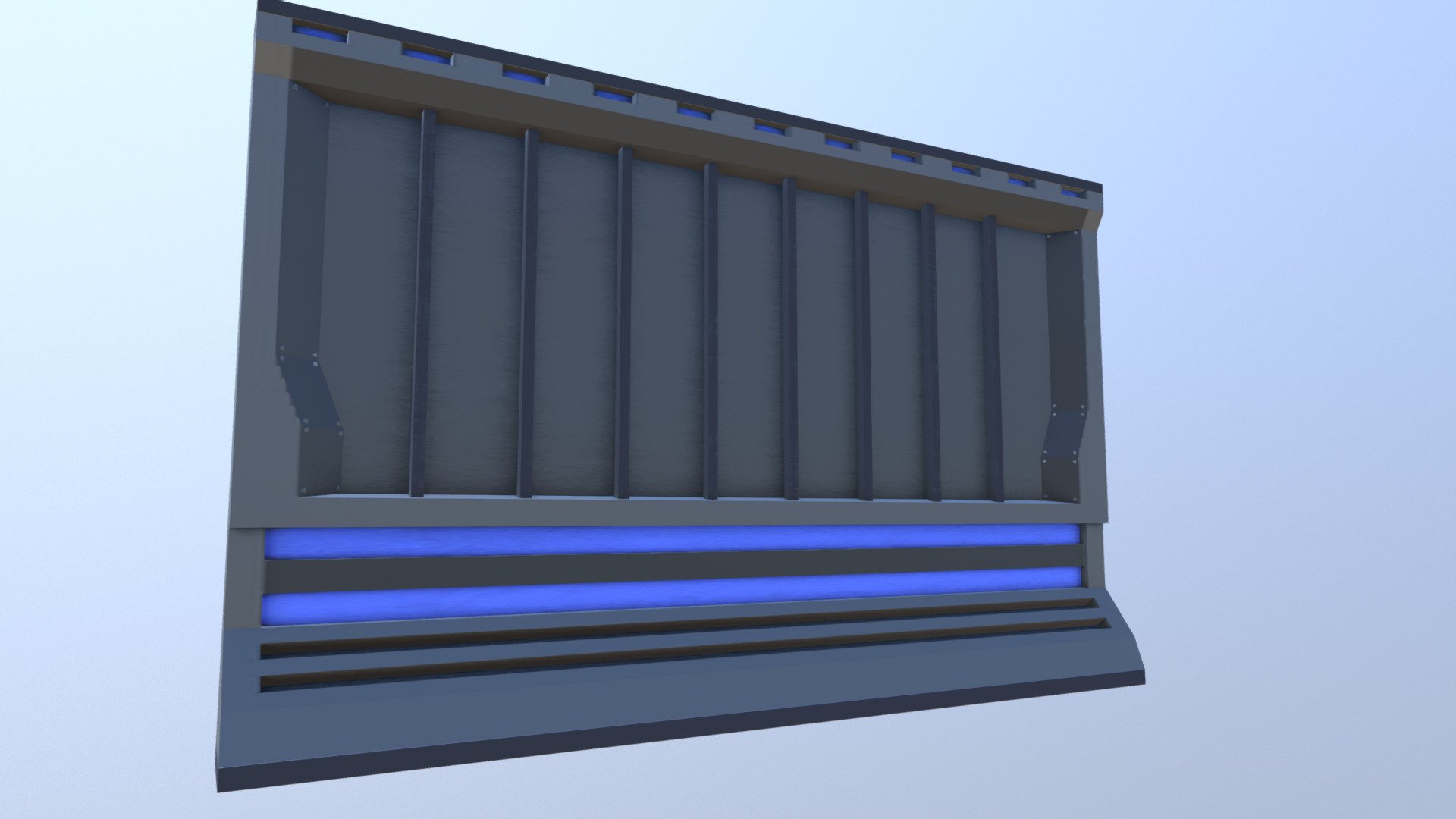 Spaceship Wall w/ Bars