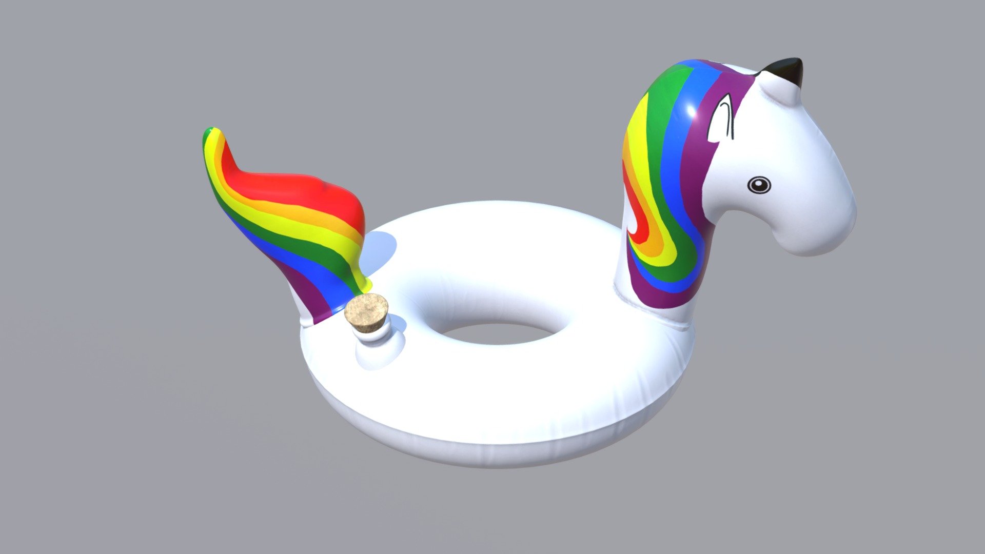 Unicorn inflatable cup holder