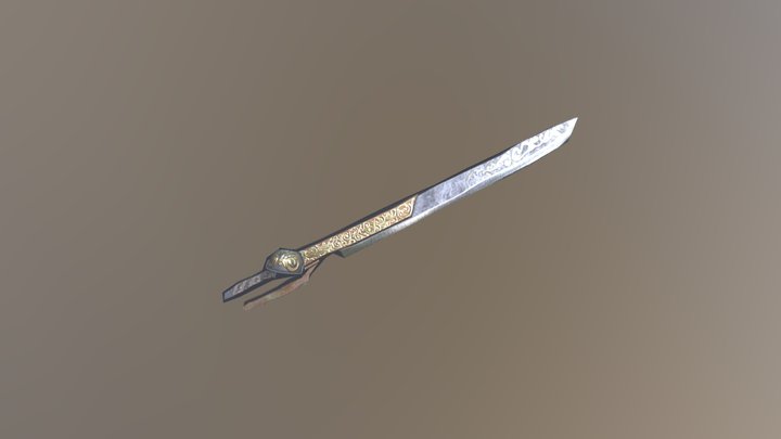 310_ Ornamented Copper Blade 3D Model