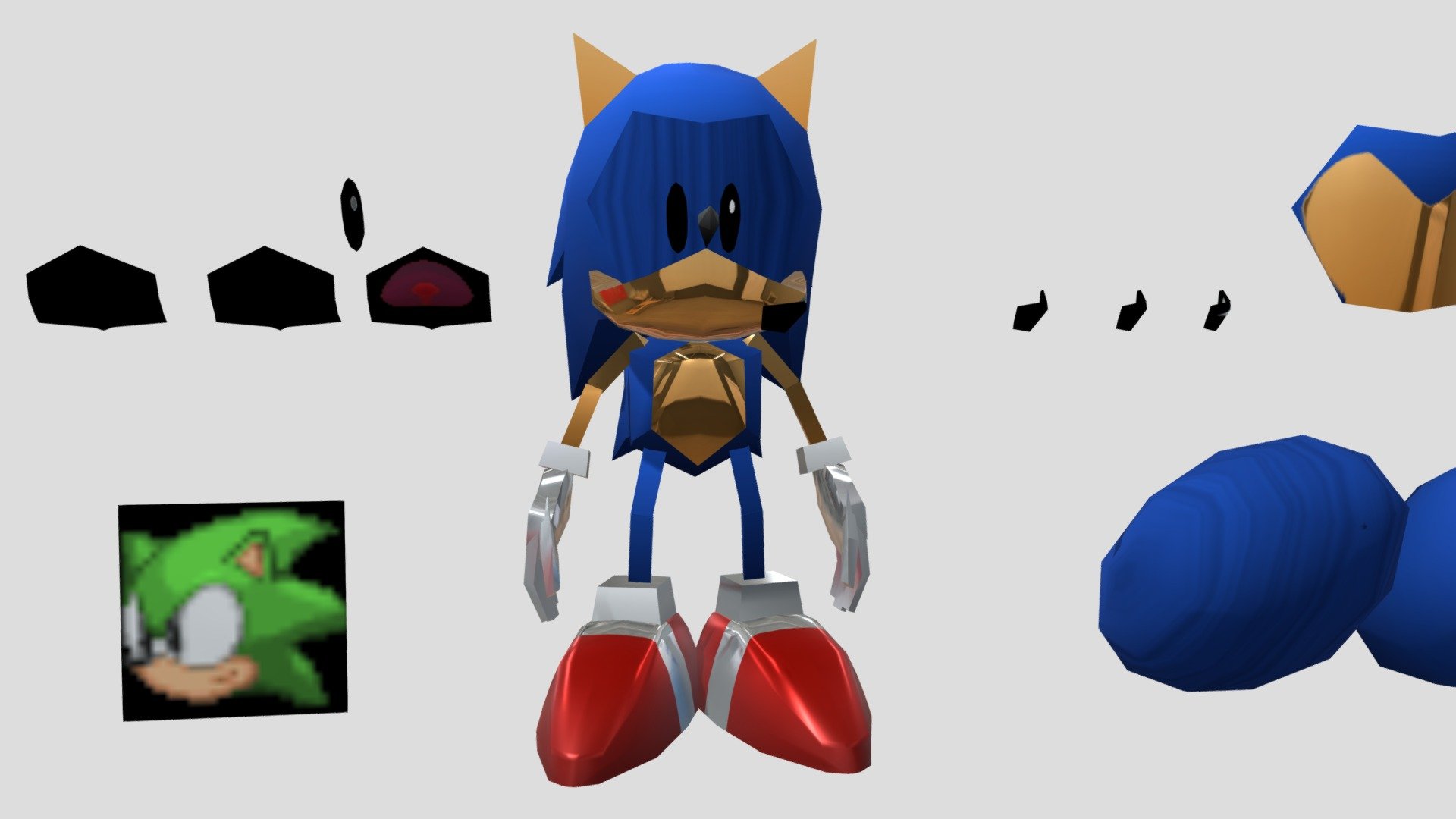 It S Sonic From Srb Download Free D Model By Islademattos Dea Sketchfab