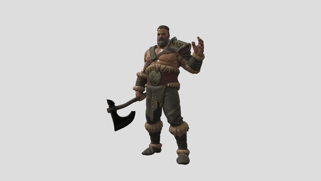 barbarian warrior 3d model