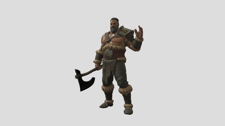 barbarian warrior 3d model