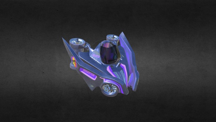 Vehicle Design "Cyberpunk Street Prowler" 3D Model