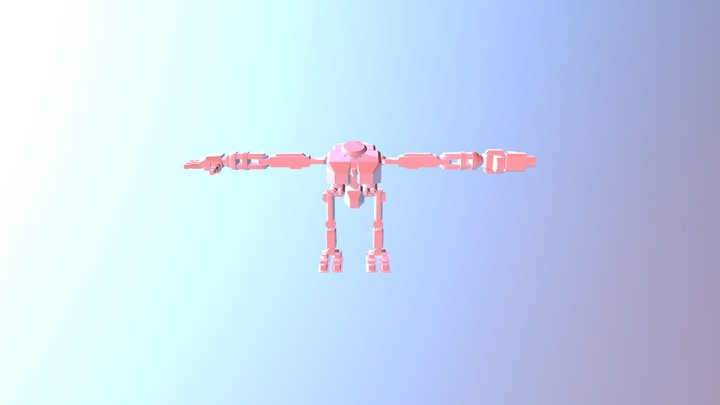 Low Poly Robot 3D Model
