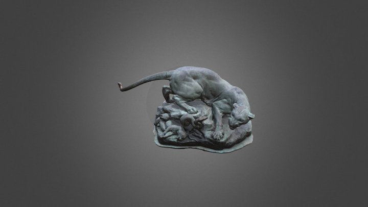Le Drame Au Désert (1891) 3D Model