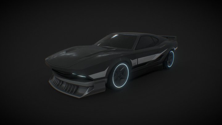 Custom Cyberpunk Car 3D Model
