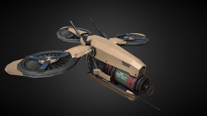Grenade Launcher Drone 3D Model