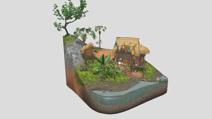 DAE Diorama - Forest Loner 3D Model