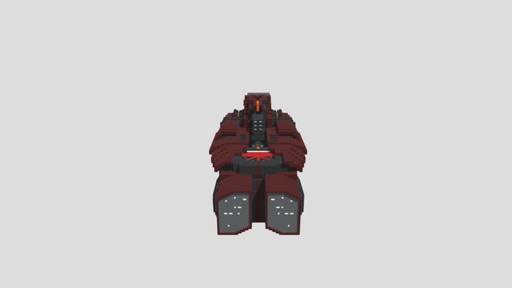 voxel spaceship 3D Model