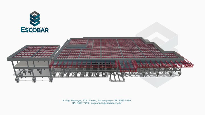 ESTRUTURA METÁLICA HMCC - ONCOLOGIA 3D Model