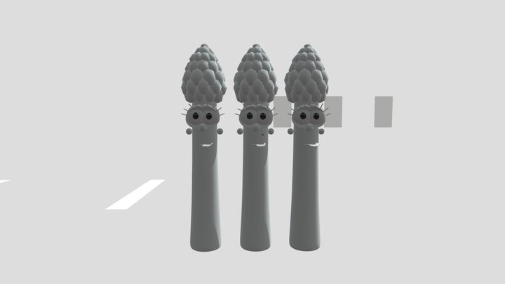 Asparagus Singers 3D Model