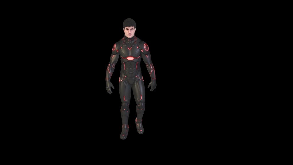 Cyber Tutankhamal Male Humanoid Animated