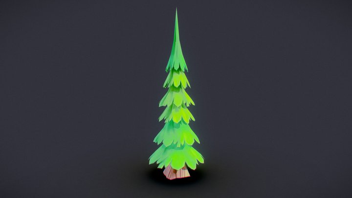 Stylized Pine Tree Tree 3D Model
