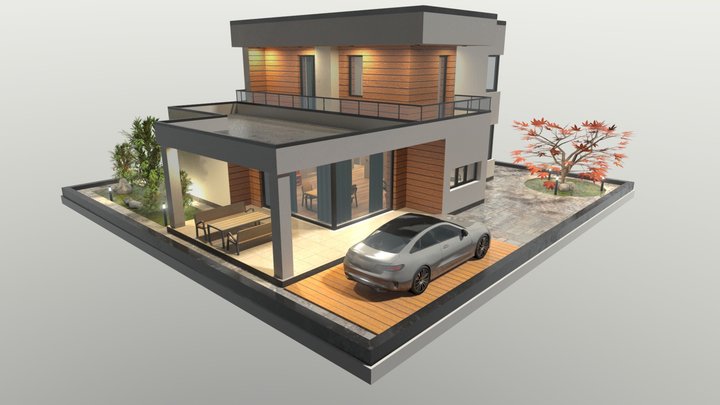 Коттедж запеченый финал2 3D Model