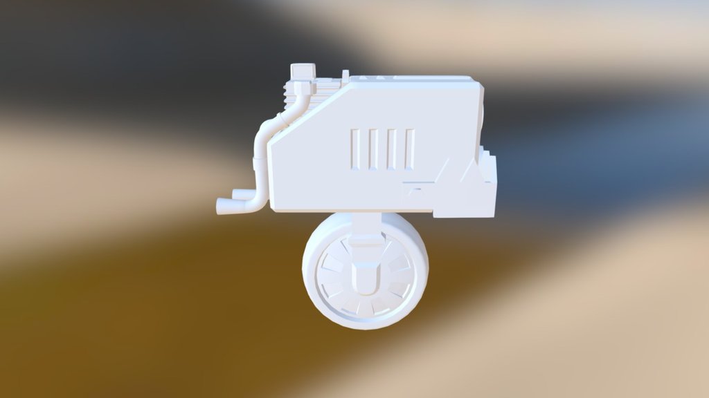 evil unicycle motorbike robot 3D model by MegatreeGames [deaffa8
