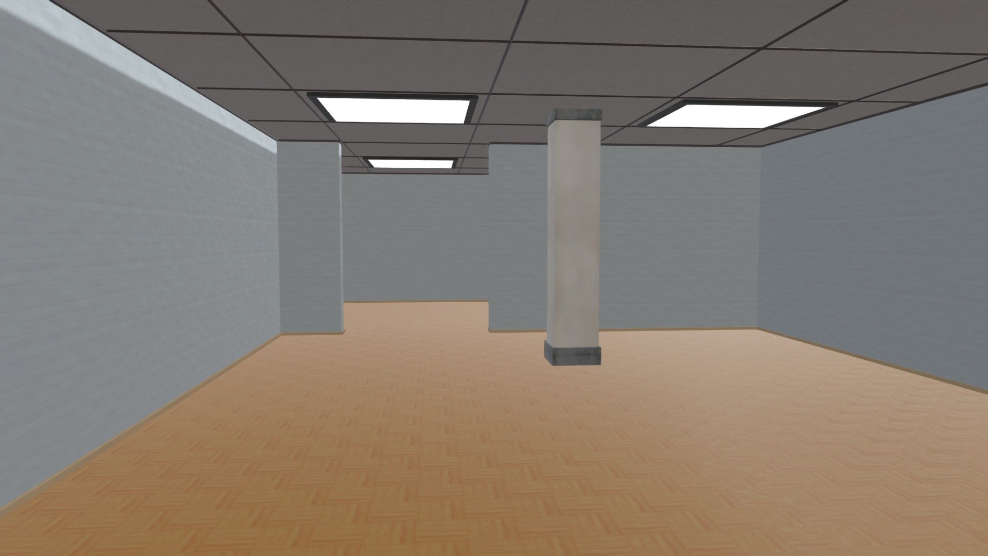 Backrooms level 0 free VR / AR / low-poly 3D model