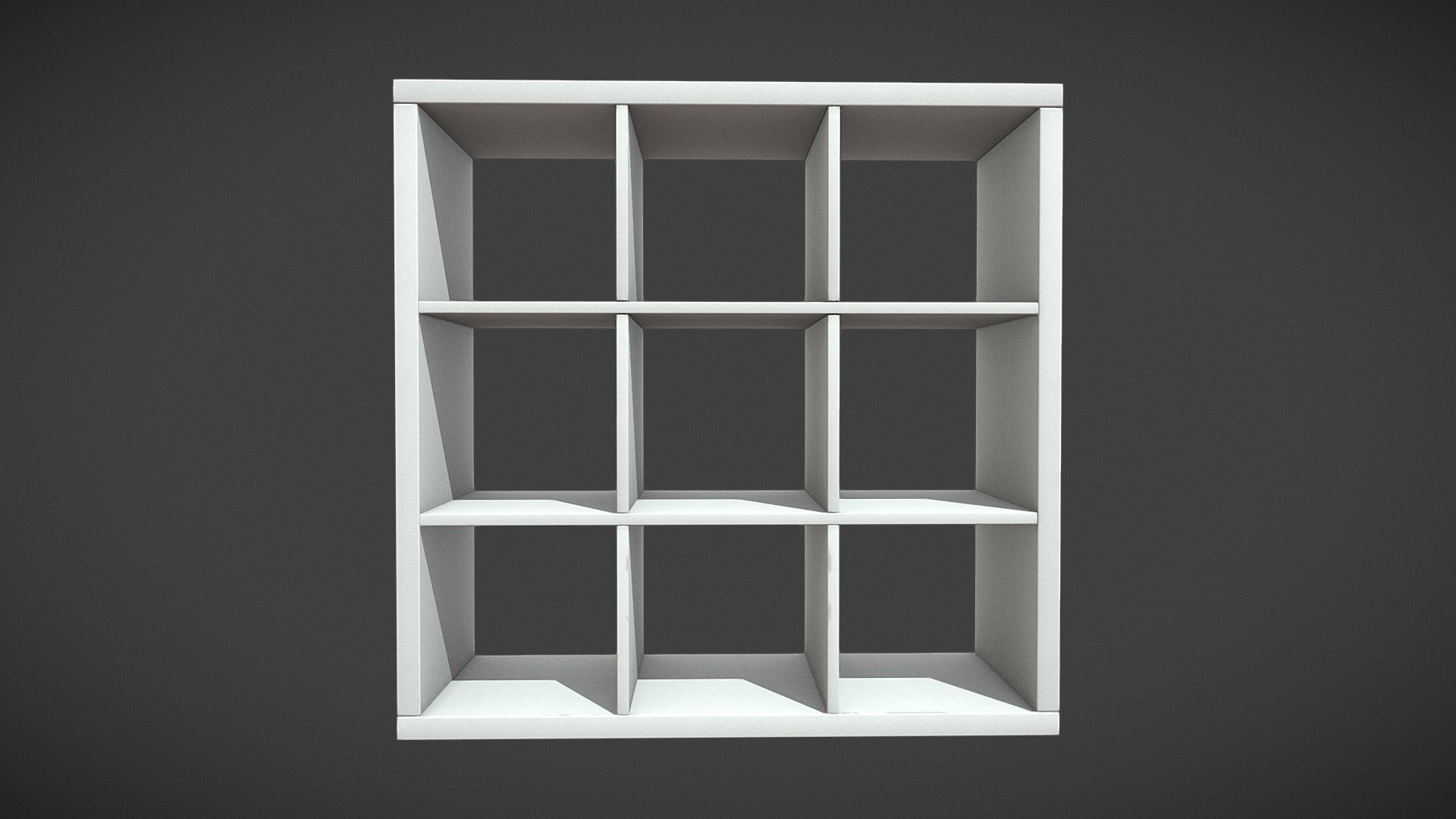 3x3 Shelf unit, white - 3D model by Kenichi NANTOKA (@thekenichi ...