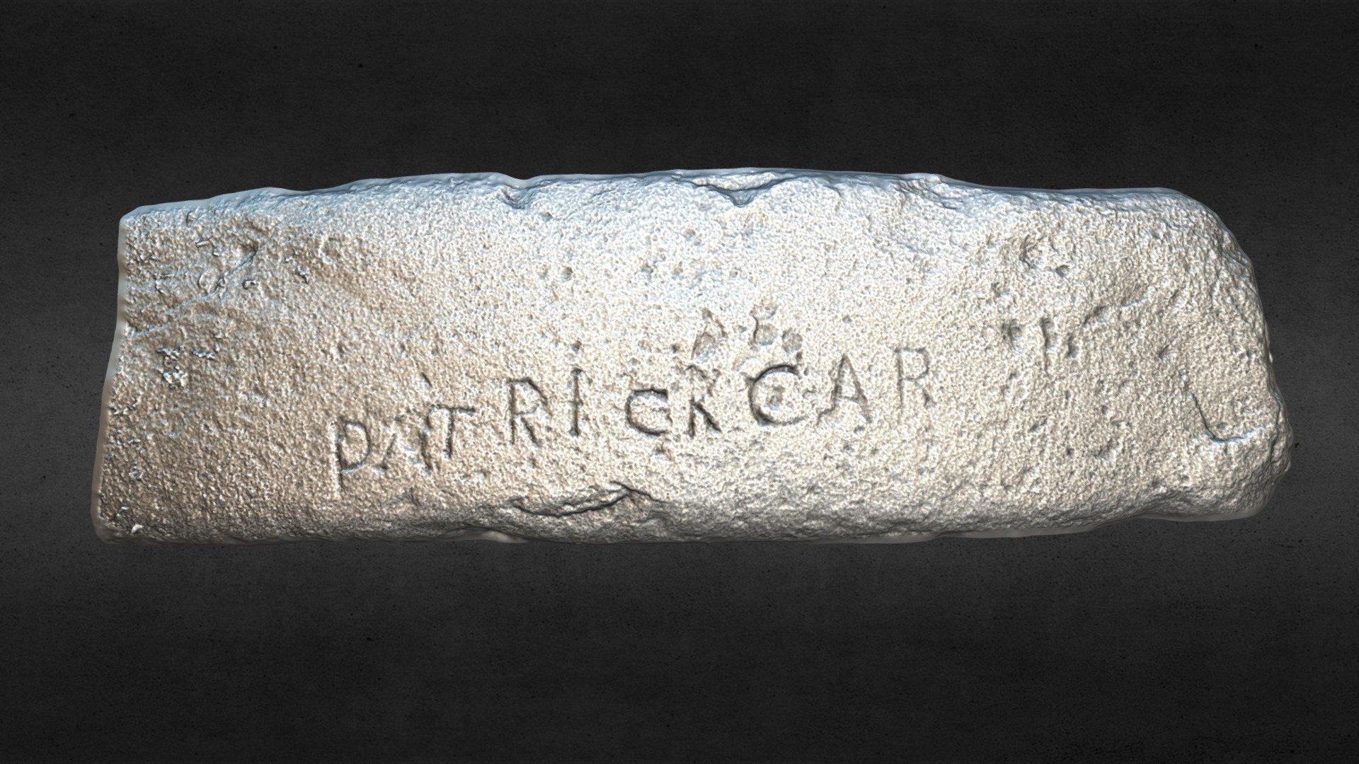 Stone 8 Inscription Detail. Patrick Car — Sketchfab embed 3D viewer