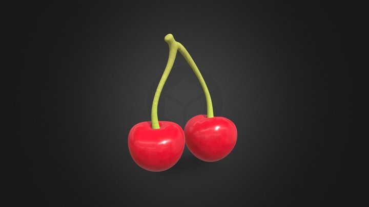 Stylized Cherries 3D Model