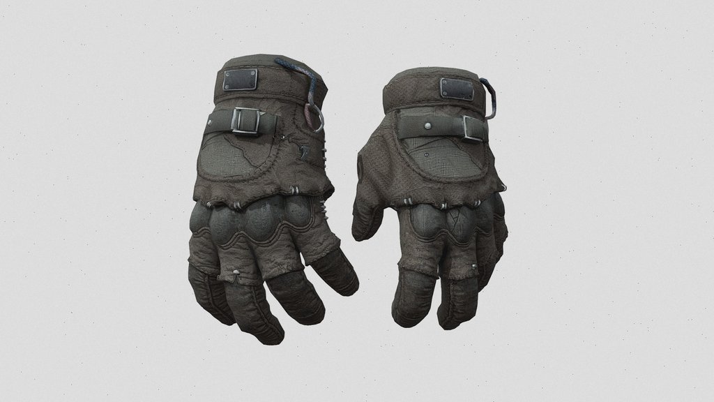 tactical gloves 3d model
