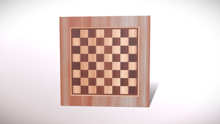 Wood  Chessboard (V001) 3D Model