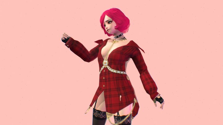 SALE: Stylized Female Character - Rigged FULL 3D Model
