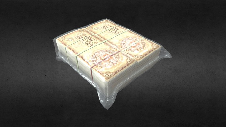 Money Stack in a Wrap 3D Model