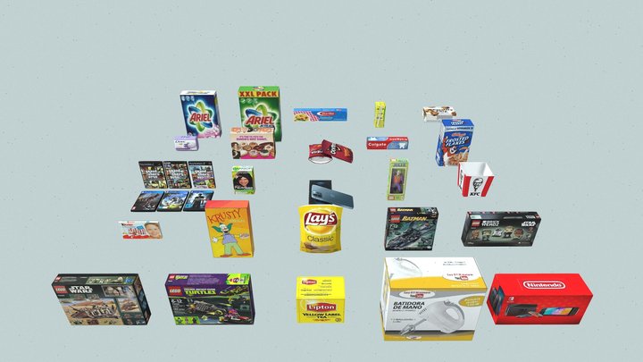 25+ Popular Brand Packages – Game & Render Props 3D Model