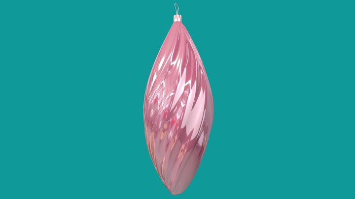Christmas tree toy pink 3D Model