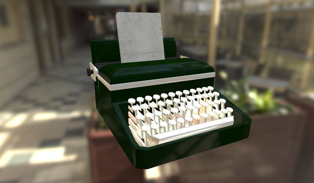 Typewriter 3D Model